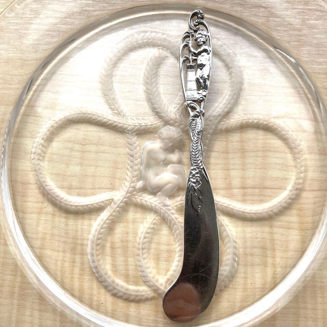 純銀　天使　バターナイフ　スプレッダー