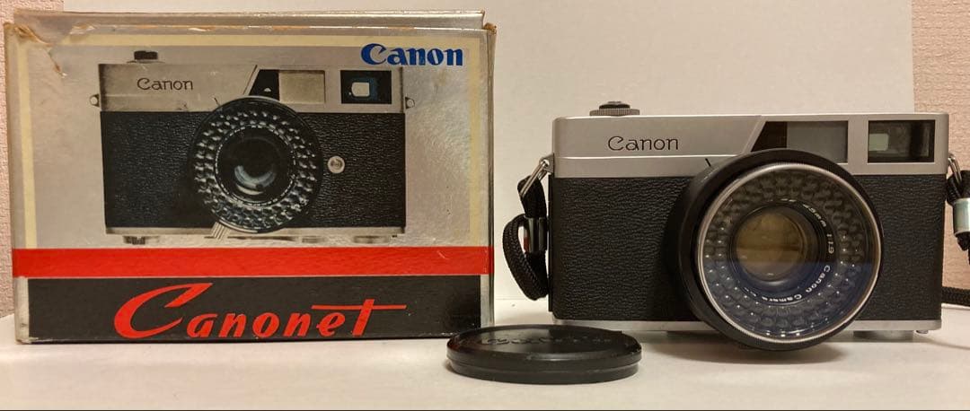 CANON Canonetフイルムカメラ　箱、ケース、冊子、保証書付き
