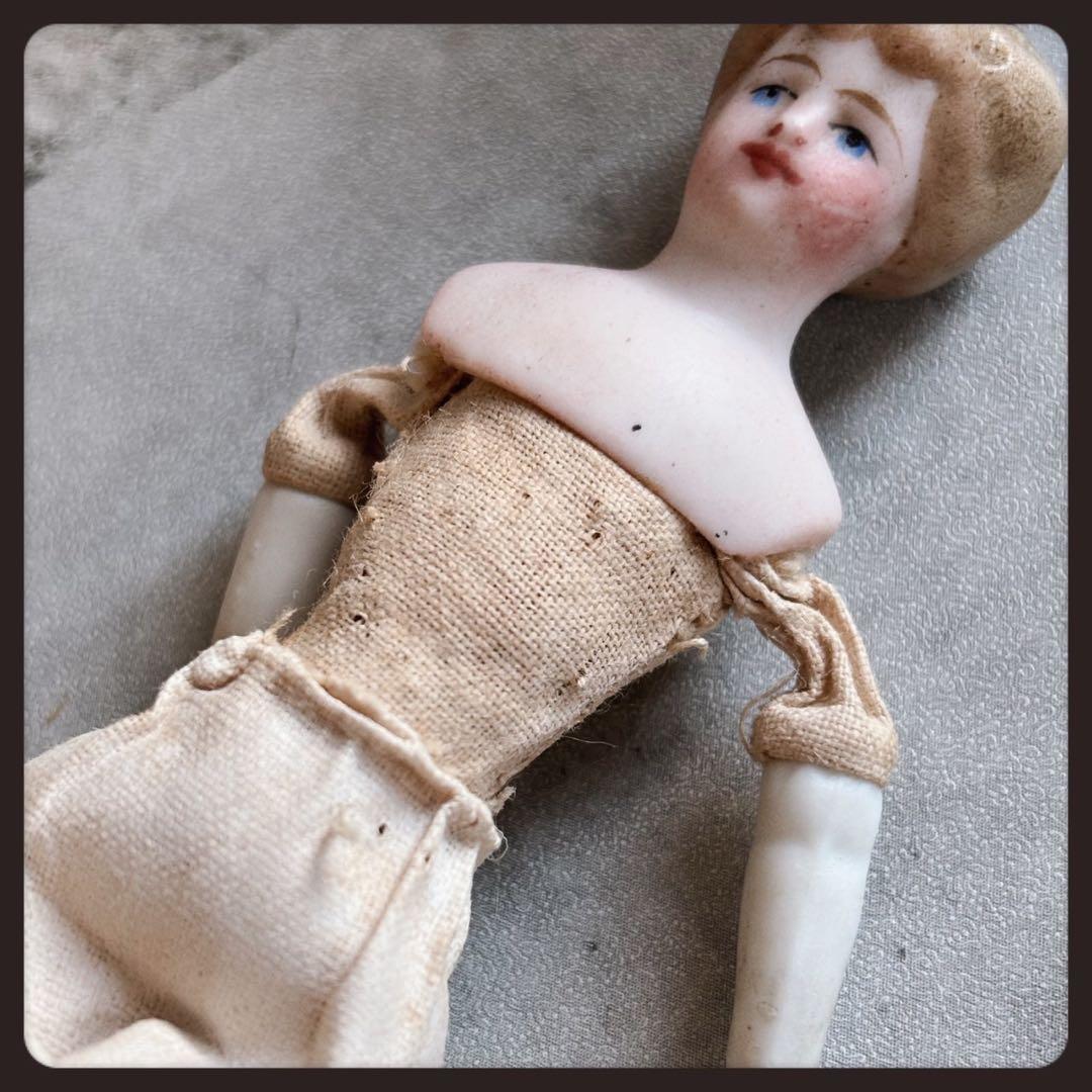 希少アンティーク　 ブラックリボンのパリアンドール ビスクドール