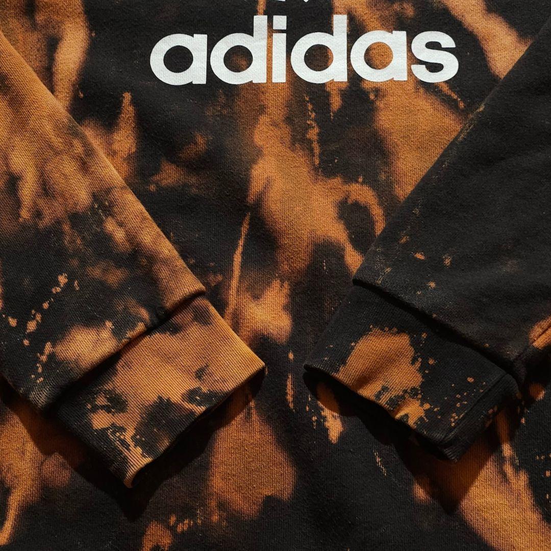 adidas アディダス タイダイ ブリーチ加工 スウェット オーバーサイズ