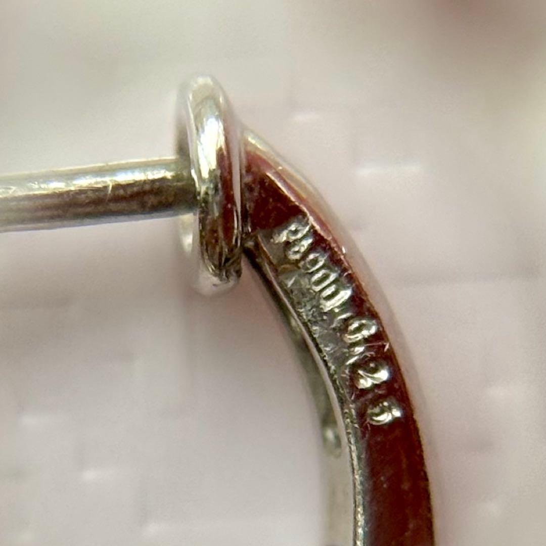 鑑別書 刻印 片方 天然ダイヤモンド0.25ct ダイヤフープピアス プラチナ