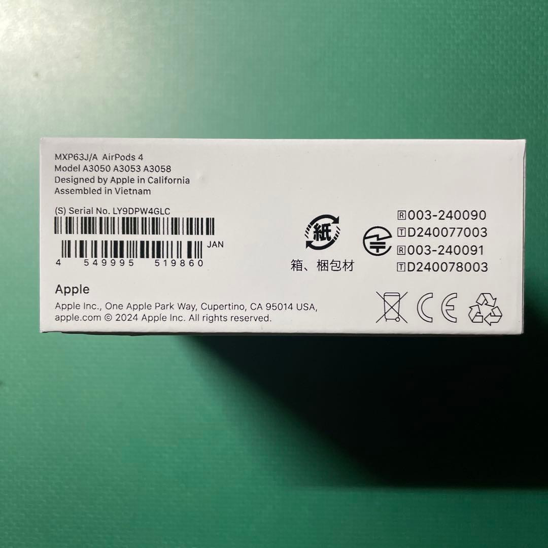 【新品】Apple AirPods 4 本体