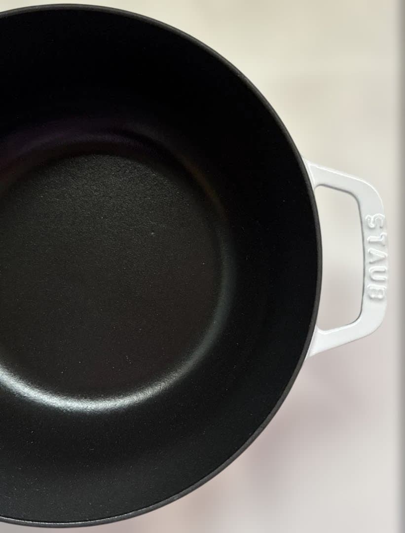 新品☆ストウブ スノークリスタル ココット 24cm クリスマス ホワイト