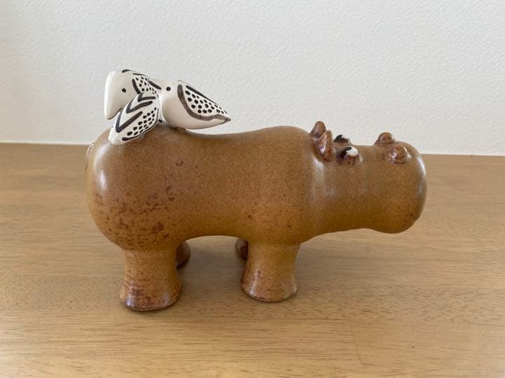 リサラーソン カバと小鳥 Lisa Larson