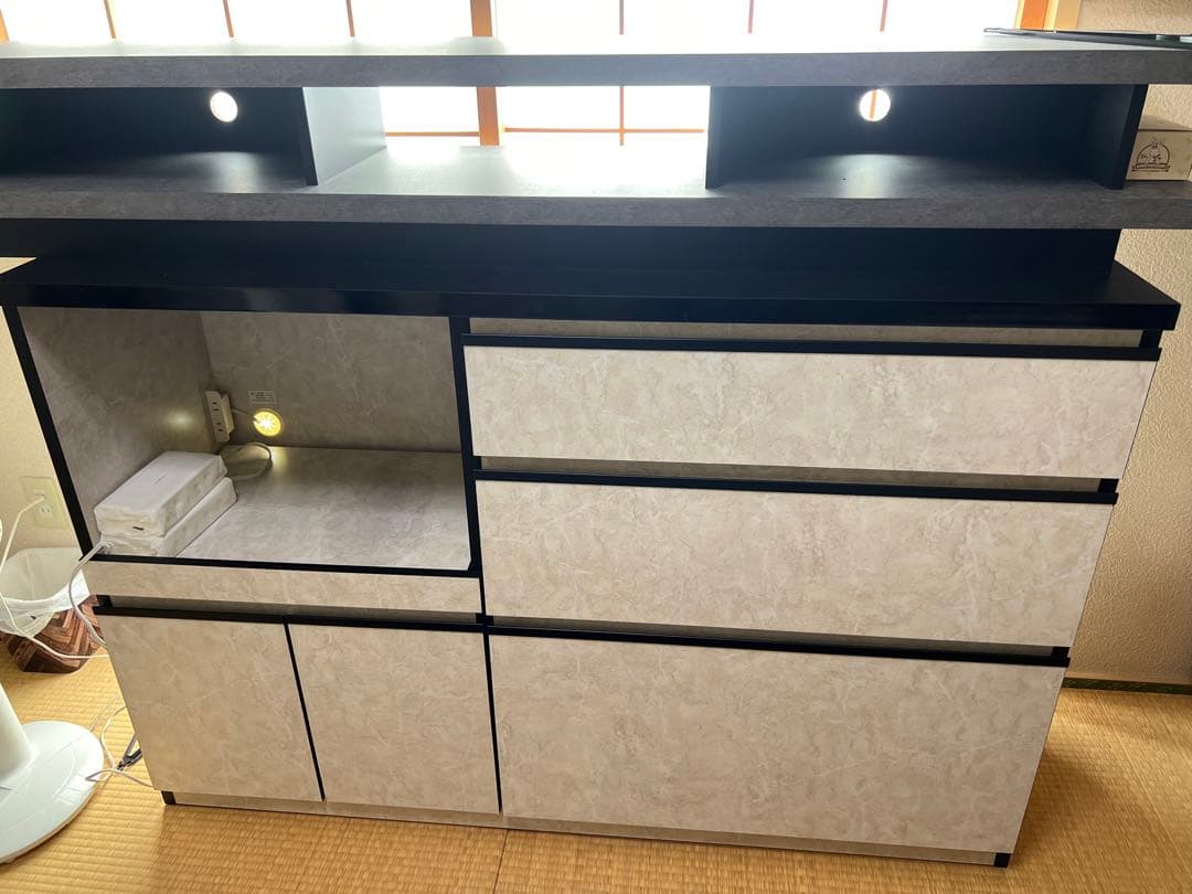 楽天購入 食器棚 ロータイプ キッチンカウンター レンジ台