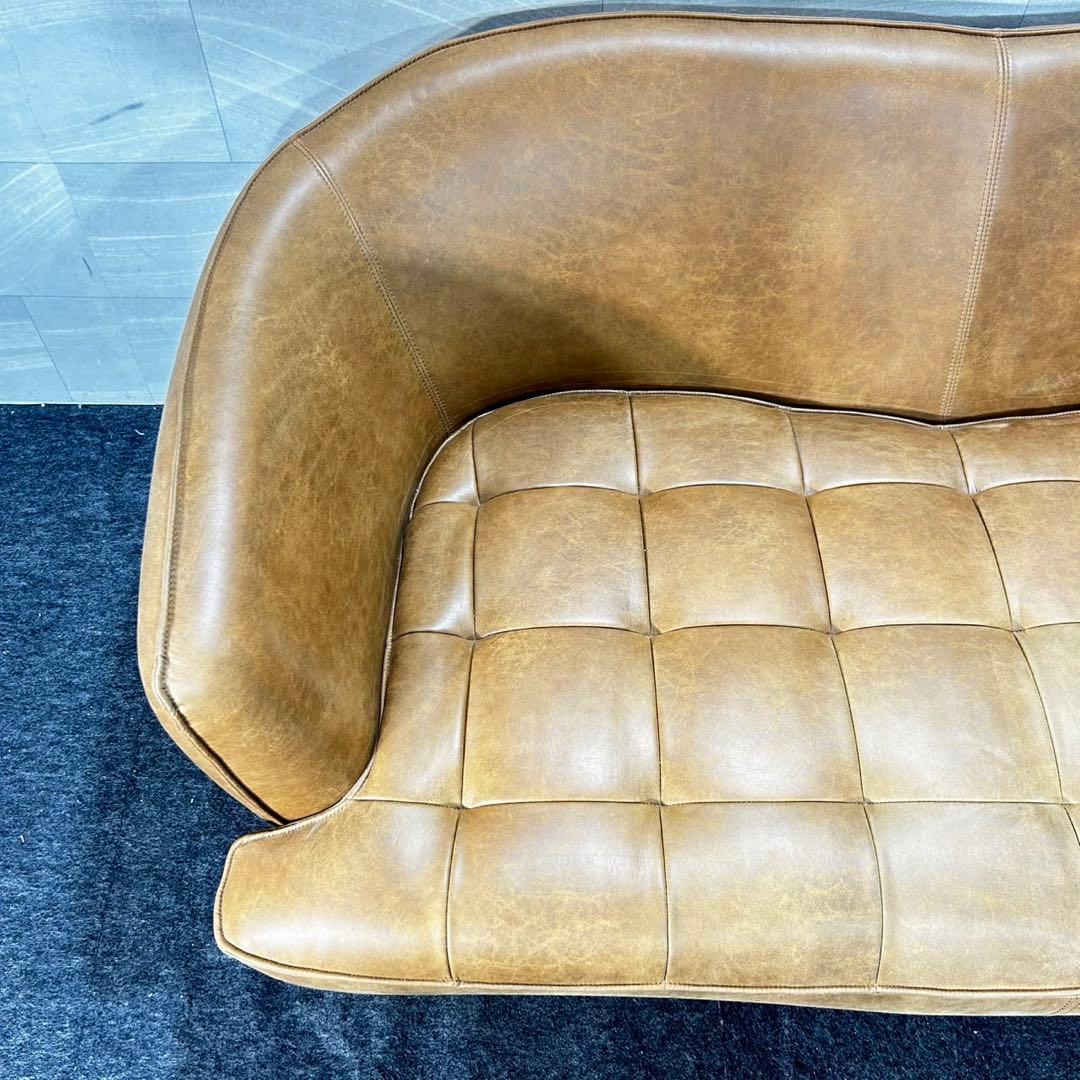 クラッシュゲート ソファ 2.5人掛け SLTオーカー 革張り 家具 d4714