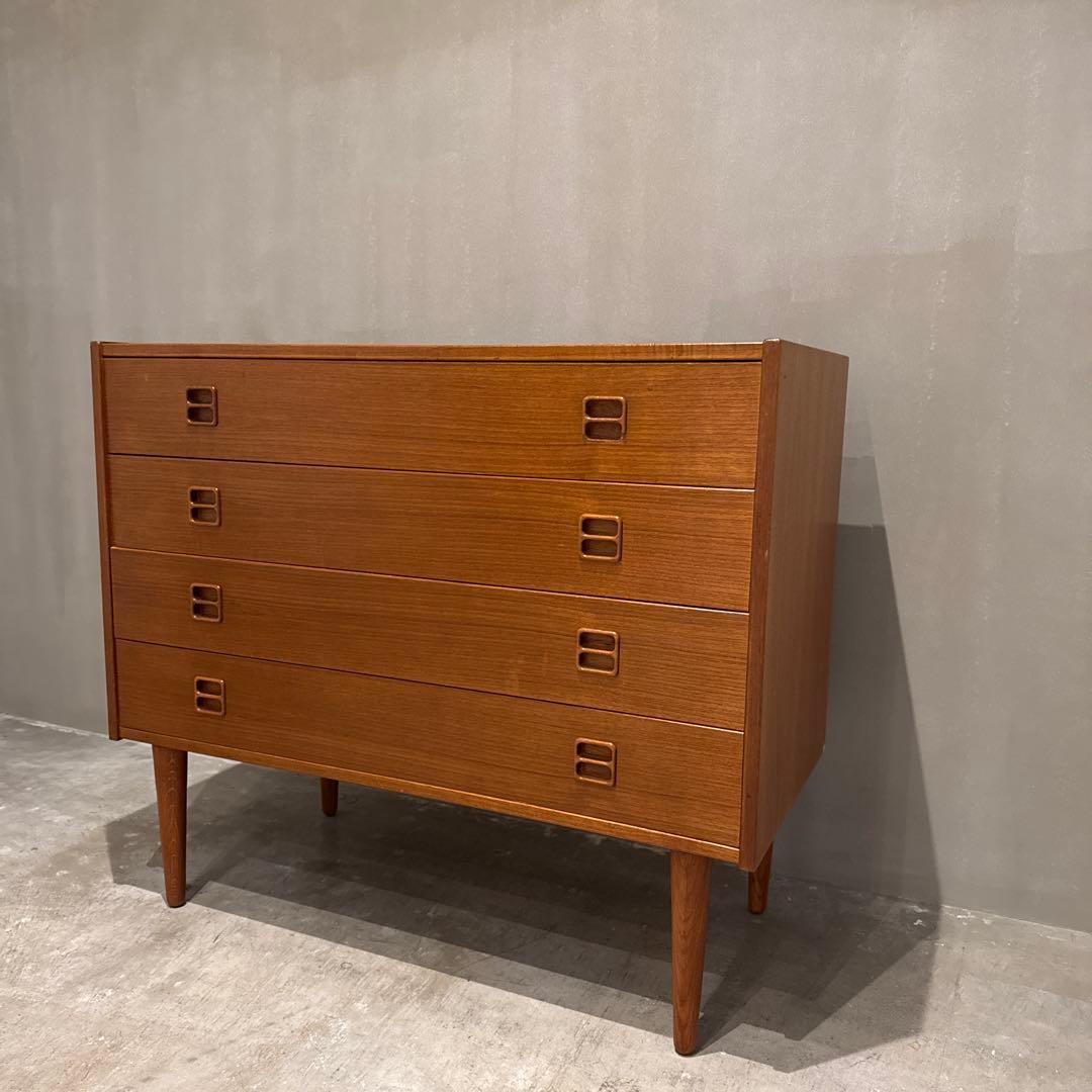 ミッドセンチュリー 木製チェスト 4引き出しヴィンテージ