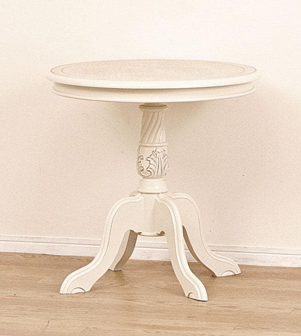 円形テーブル ヨーロピアン 幅60 ホワイト