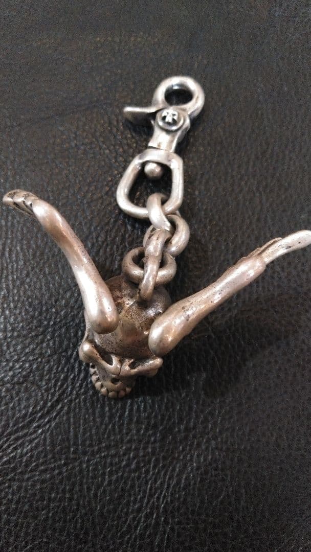 こ*ば様 THIRTEENDESIGNS ウイングスカルキーチェーン142g 9