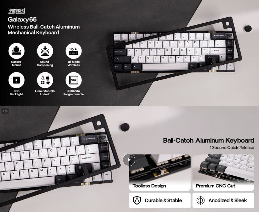 EPOMAKER Galaxy65 メカニカルキーボード　新品・未使用