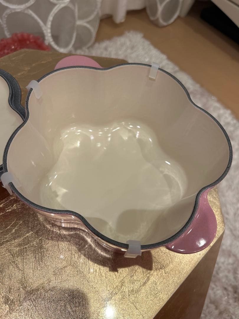 ル・クルーゼ　ブーケピンク　OMBRE PINK フラワーココット　20センチ