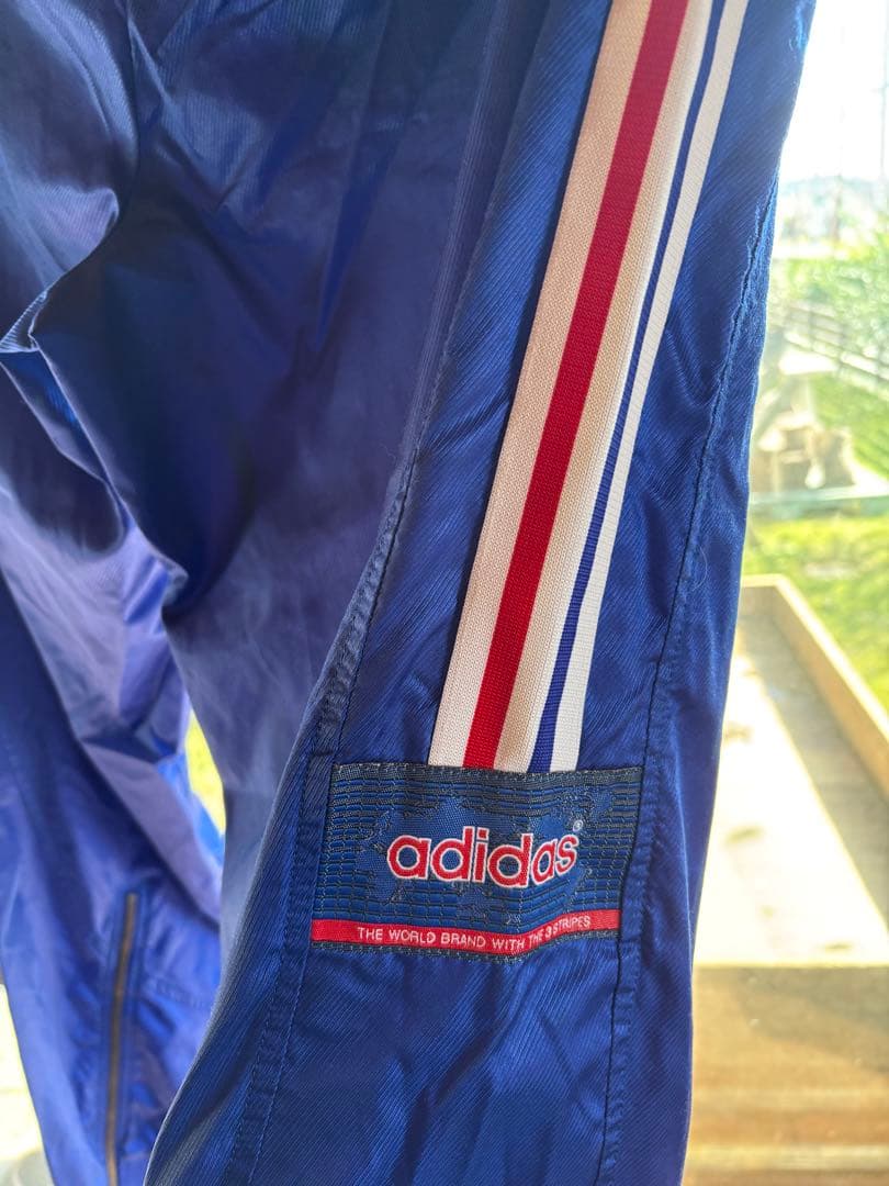 adidas 青 ウィンドブレーカー（90年代）