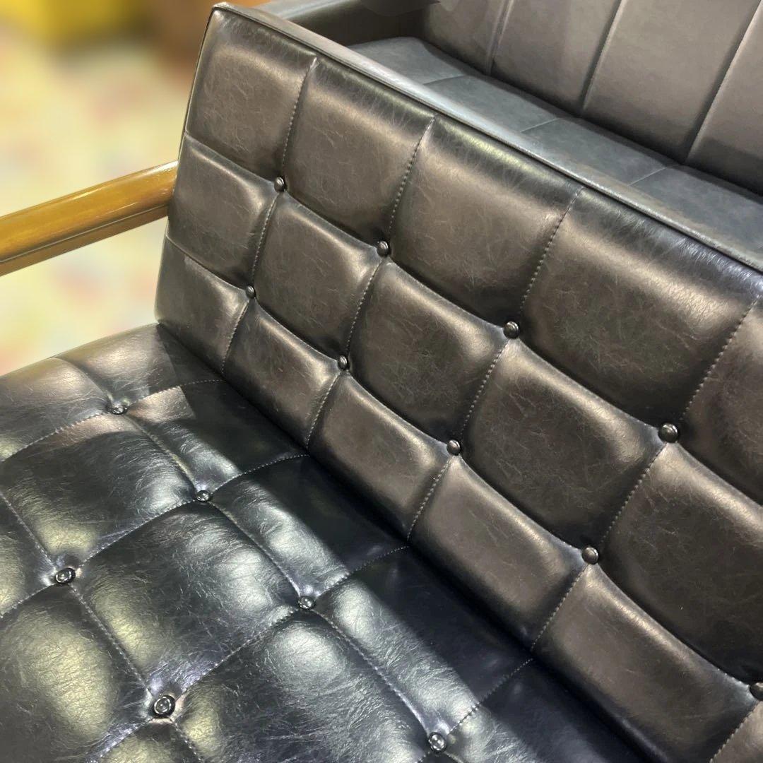 【カリモク60】Kチェア◆2シーター◇ブラック