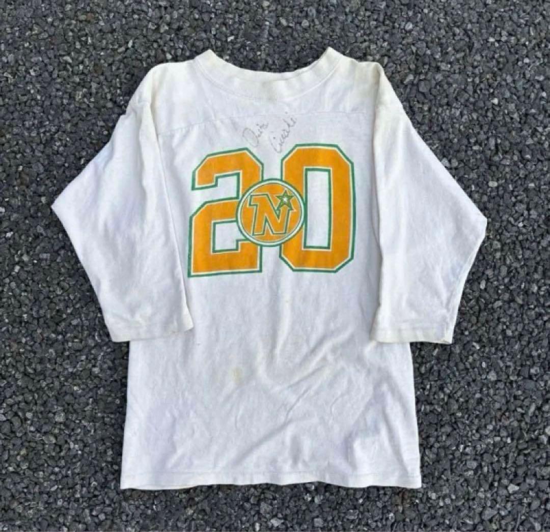 70s dino ciccarelliサイン　フットボールTシャツ