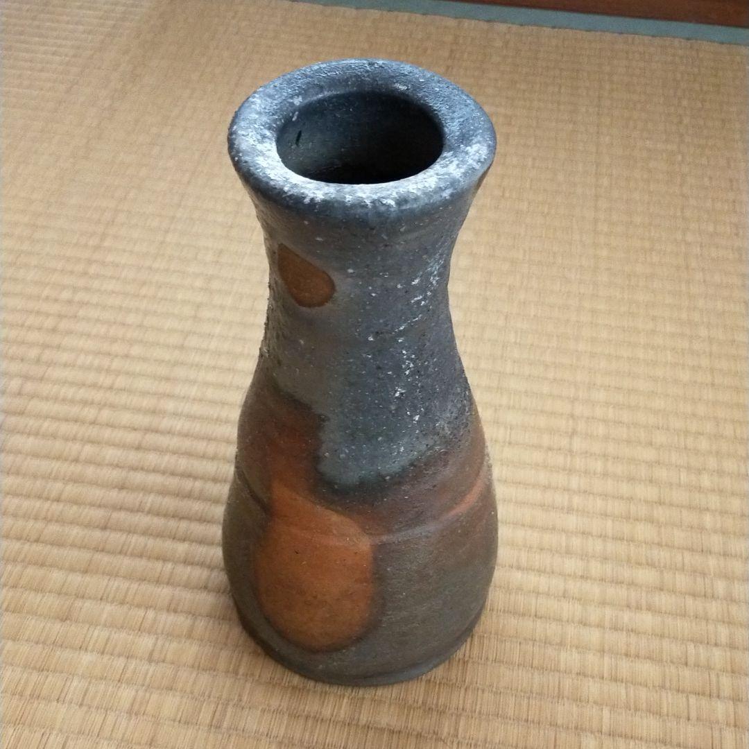 備前焼 金重まこと作 窯変花入れ