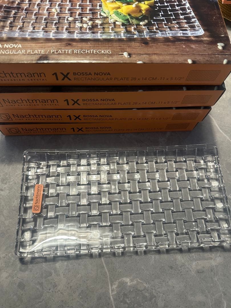 4枚セット　ナハトマン　ボサノバ　レクタングラープレート 28×14cm