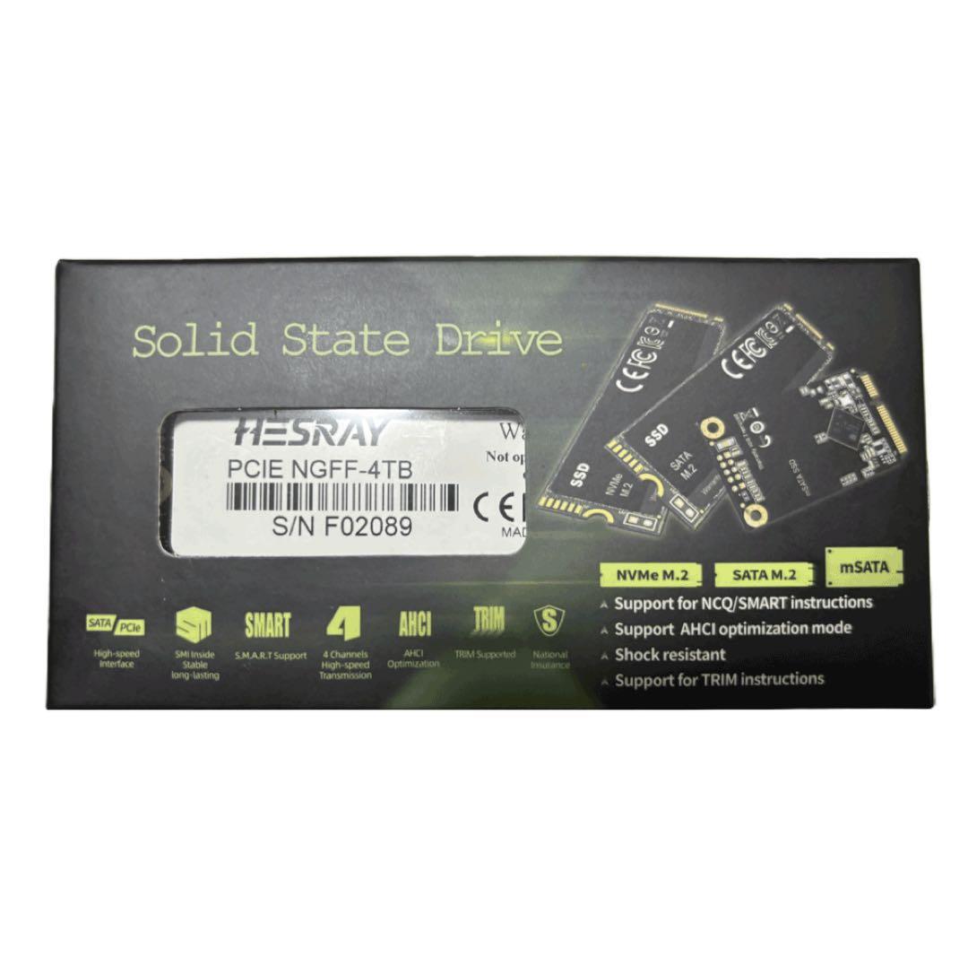 内蔵型SSD HESRAY M.2 2280 NGFF SSD 4TB SATA3.0
