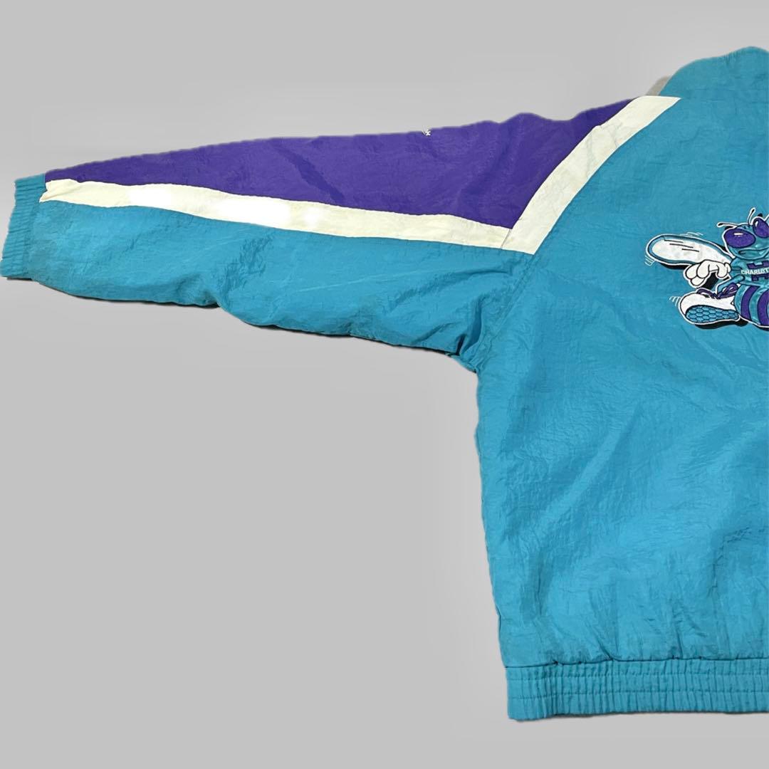 【リバーシブル】90sリーボックNBA シャーロット・ホーネッツ中綿JKT/L