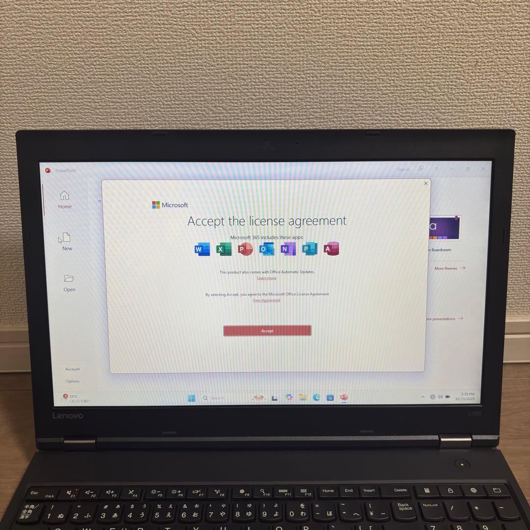 LENOVOノートパソコンi5 Windows11 Office2016付き