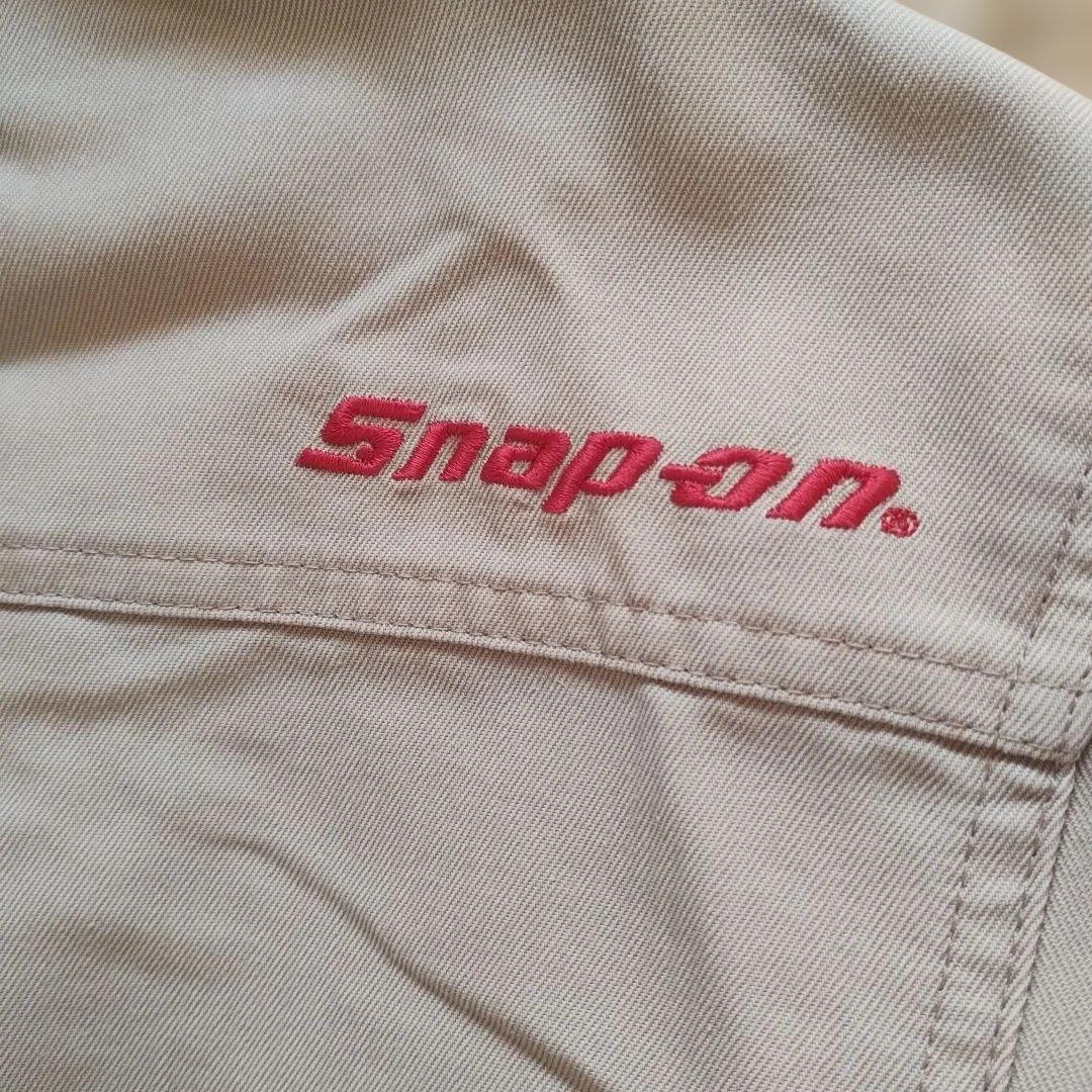 Snap-on ベージュ オーバーオールつなぎ　⑥