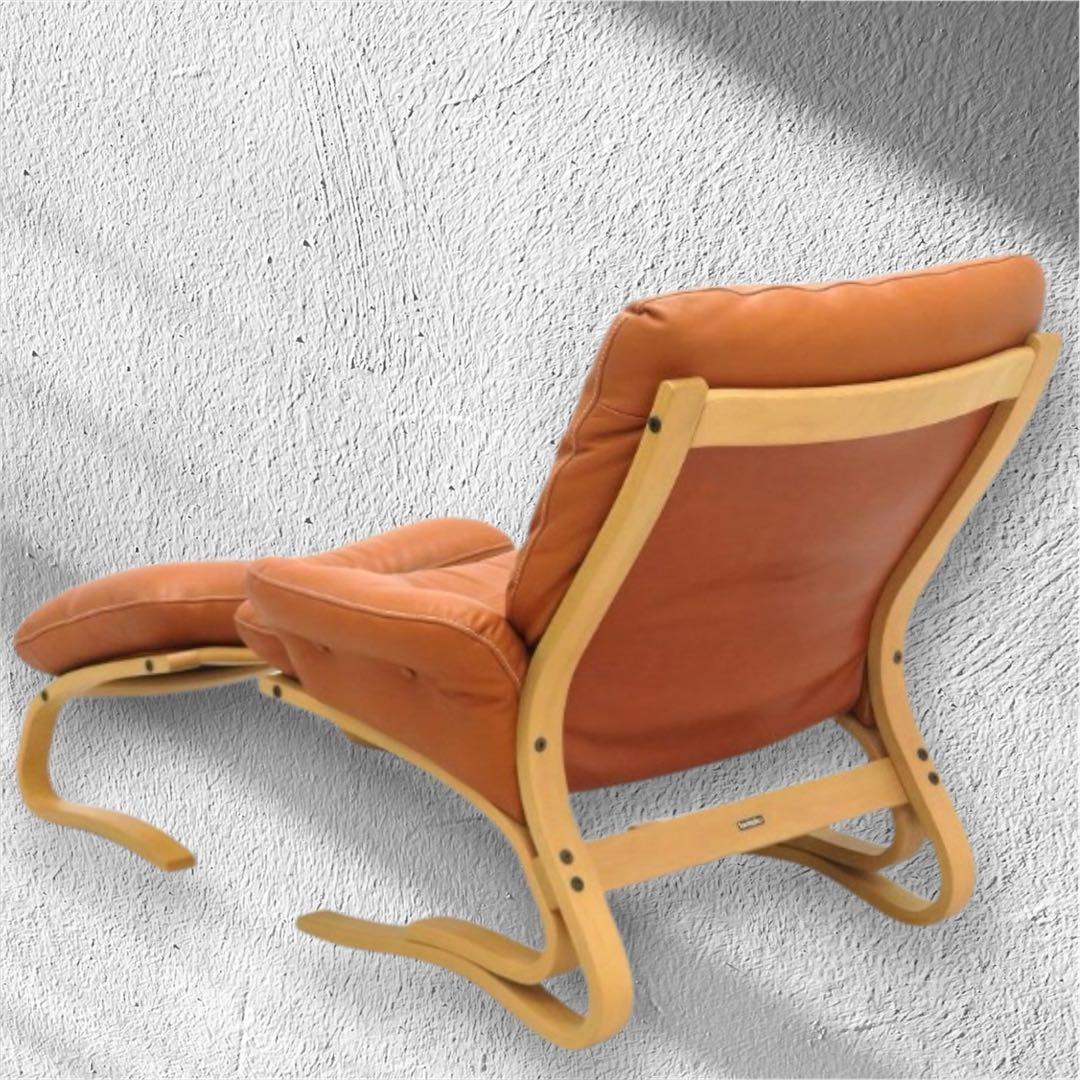 予約済　【週末限定2万円引き】カリモク　本革　レザー　ラウンジチェア