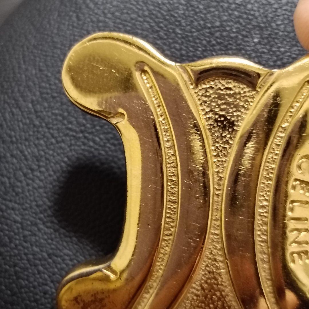 CELINE✨セリーヌ　トリオンフ　 ゴールド ブローチ　ヴィンテージ