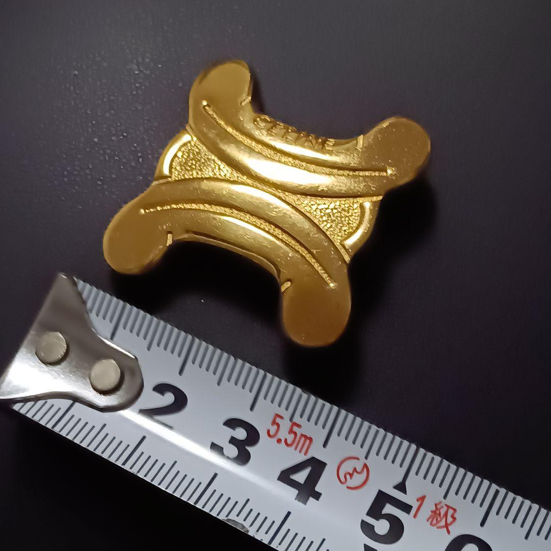 CELINE✨セリーヌ　トリオンフ　 ゴールド ブローチ　ヴィンテージ