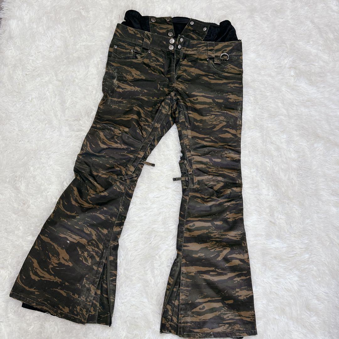 スノーボードウェアAA HARDWEAR Mフード付き 上下セット フレアパンツ