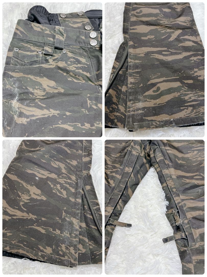 スノーボードウェアAA HARDWEAR Mフード付き 上下セット フレアパンツ