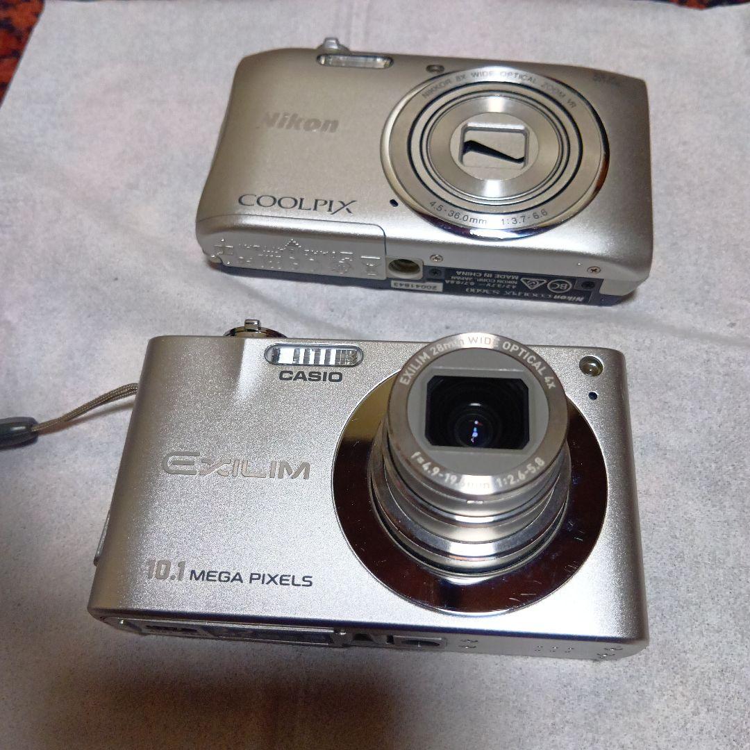 Nikon COOLPIX & CASIO デジタルカメラジャンク2台セート