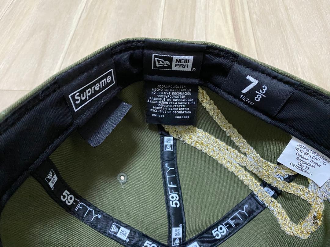 Supreme New Era Sロゴ キャップ 7 3/8