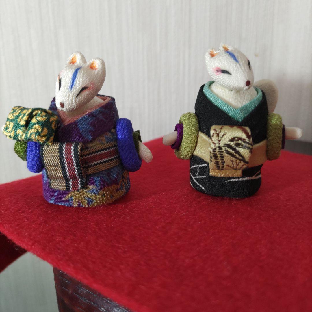 創作人形　ミニ 狐の花魁道中　べらぼう　瀬川