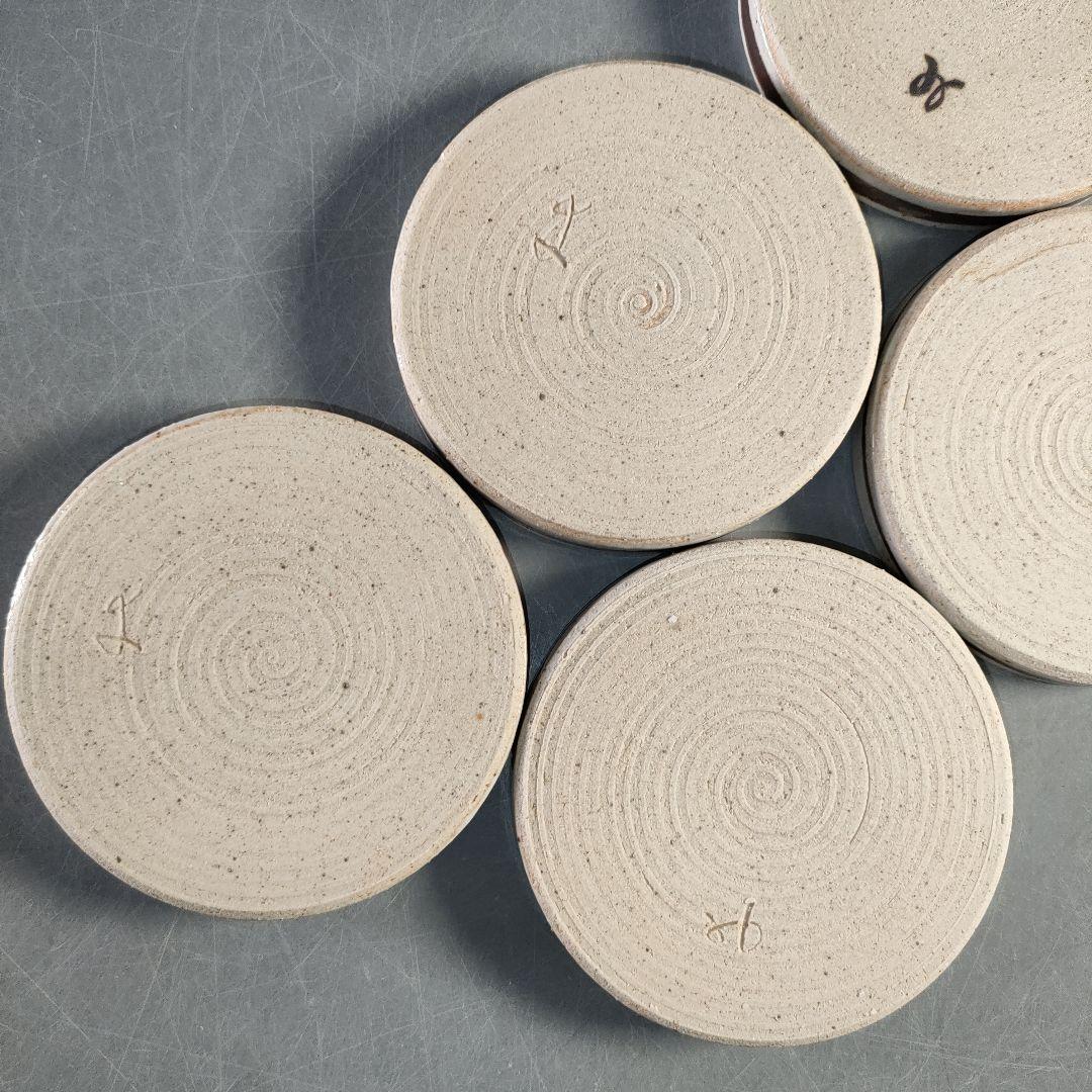 A1377-6/加藤幸兵衛窯/志野織部唐草文蒸碗5客/共箱/煮物椀/懐石道具/