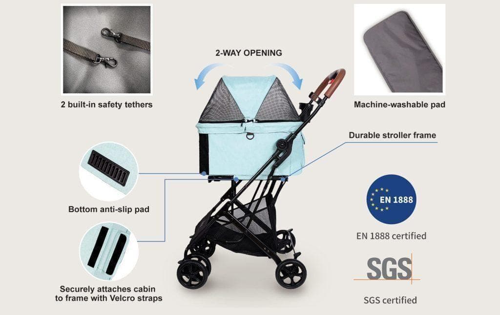 Ibiyaya　ペット用カート　ストローラー　FS2011-G　【平行輸入品】