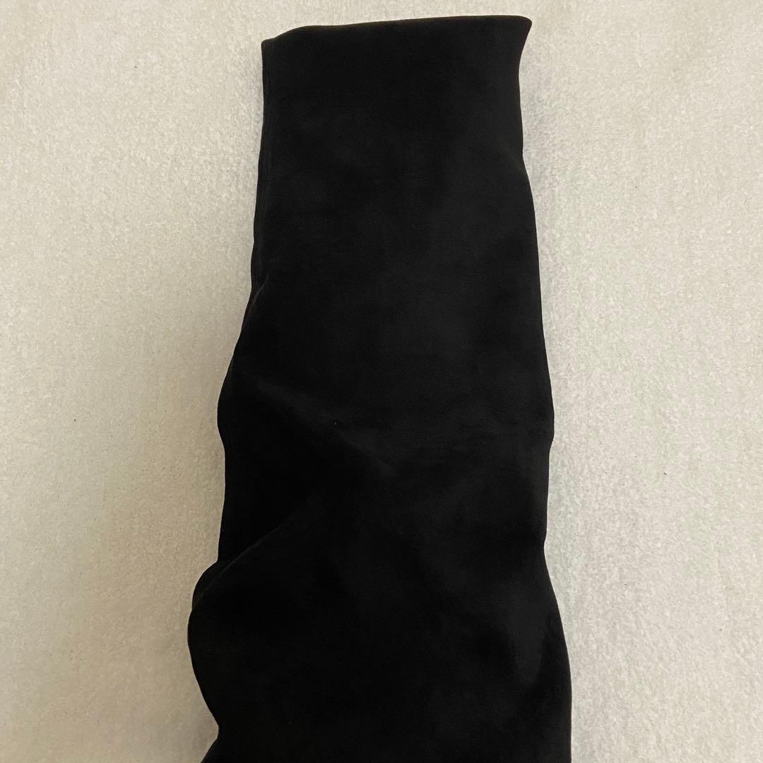 ✨極美品✨エモダ/ルーズフレアカバーフィットブーツ/ニーハイブーツ/ブラック/S