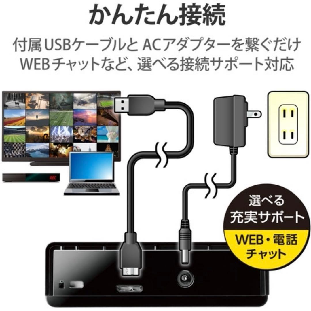 エレコム ELD-HTV060UBK 外付けハードディスク 6TB 新品