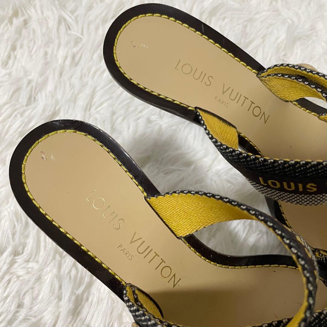 ルイヴィトン サンダル ロゴストラップ 希少 22.5cm
