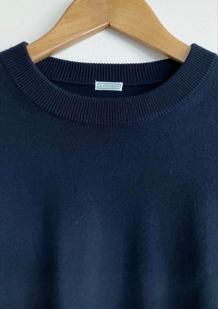 トップス A.PRESSE 22FW L/S Knit T-Shirt NAVY 3
