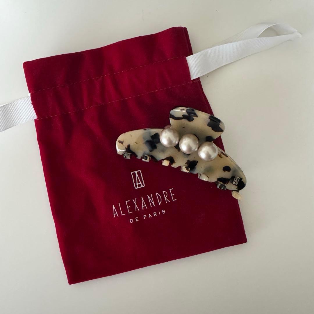 アレクサンドルドゥバリ パール付きヘアクリ ップ