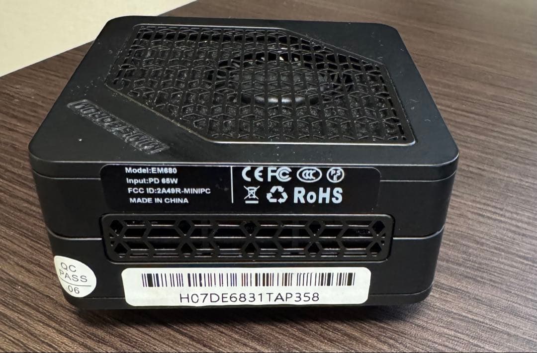 MINISFORUM EM680 512GB 本体のみ