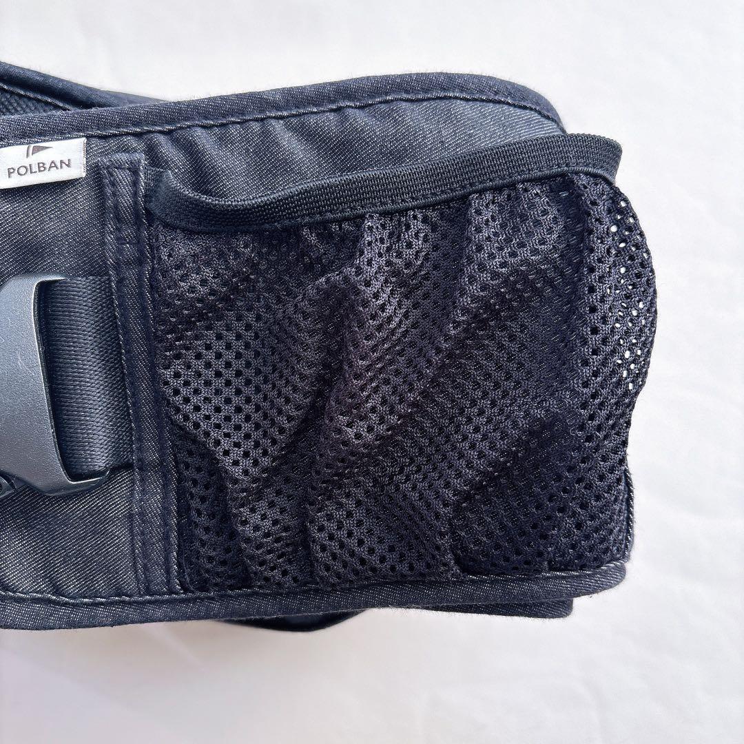 【セット】ポルバンアドバンス ヒップシート+シングルショルダー　デニムブラック