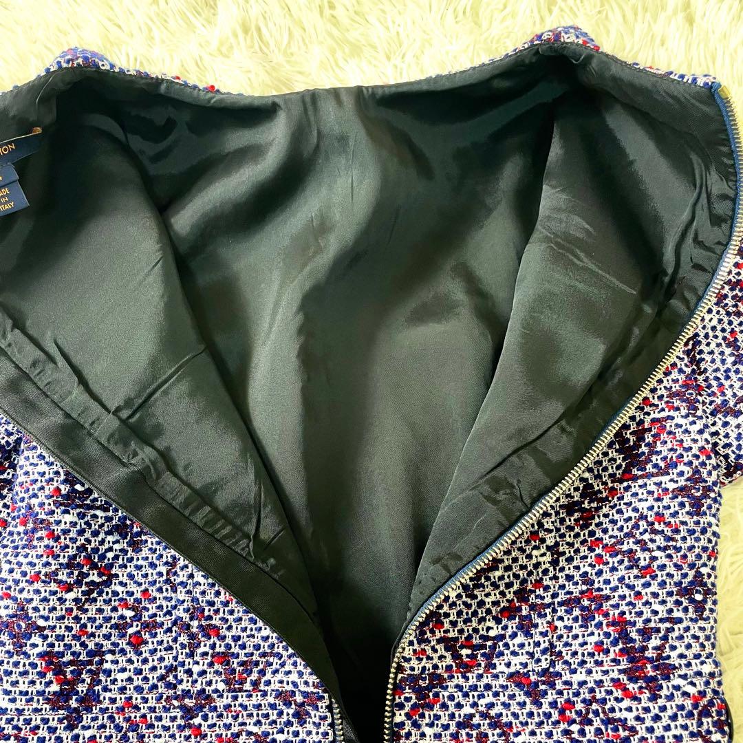 ルイヴィトン　ツイードワンピース　牛革ベルト　門りょう　ひめか着用