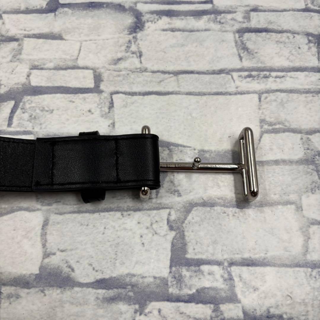 希少美品✨ エルメス ベルト コンスタンス Hバックル 黒 シルバー金具