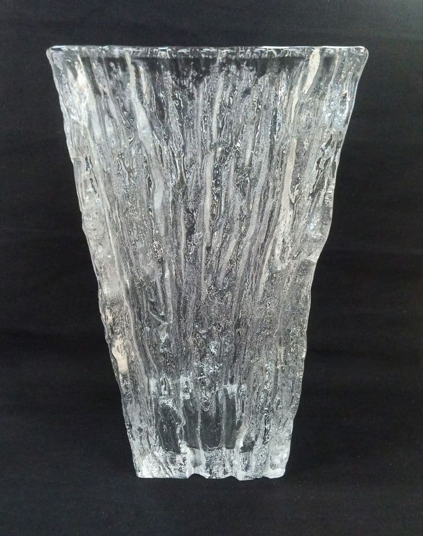 昭和レトロ/高級クリスタルマツガオカ花瓶769