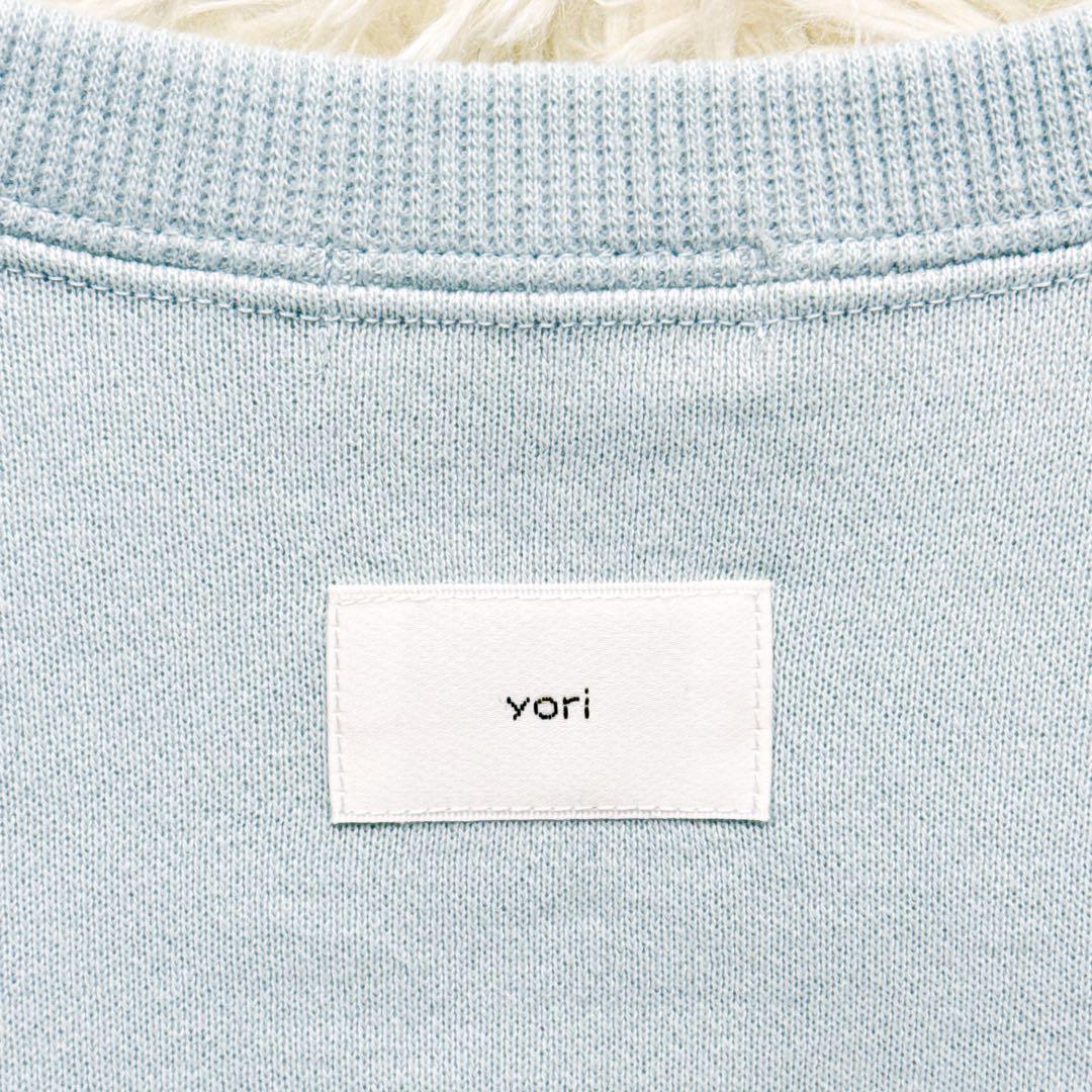 新品タグ付き◆yori ベーシック裏毛ヘムラウンドTee