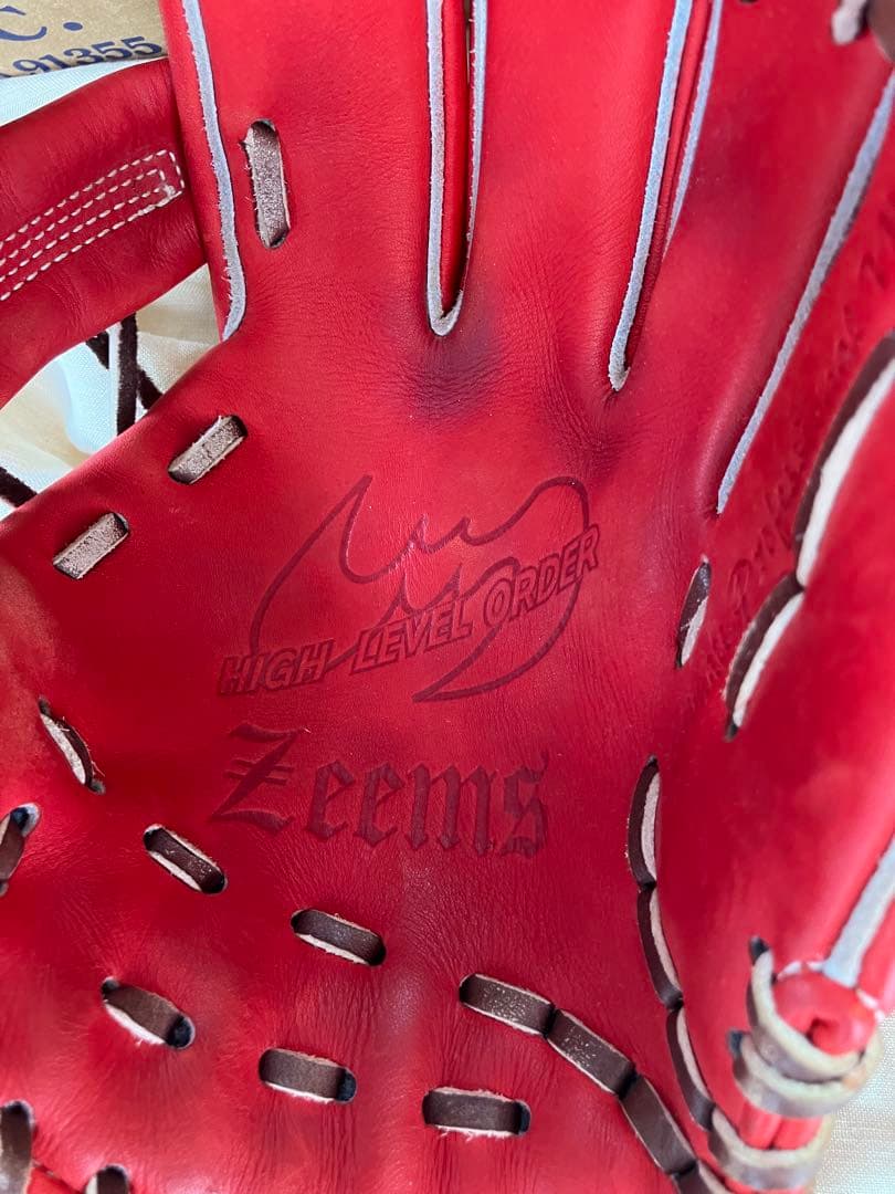 Zaems 硬式グローブ レッド SV520SBHN