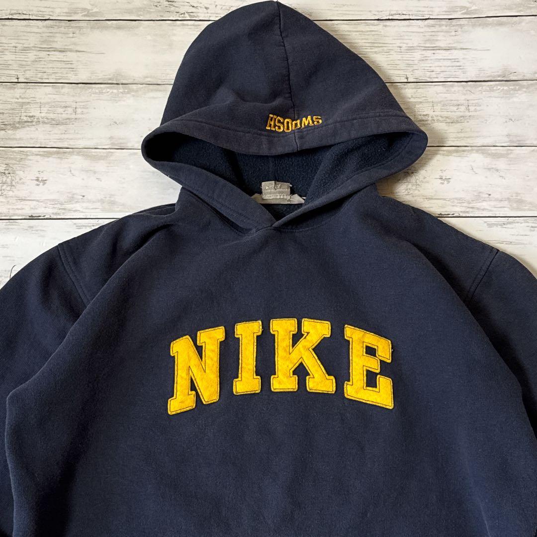 m*a様 00年代ヴィンテージ　NIKE ナイキ スウェットネイビー L カレッ