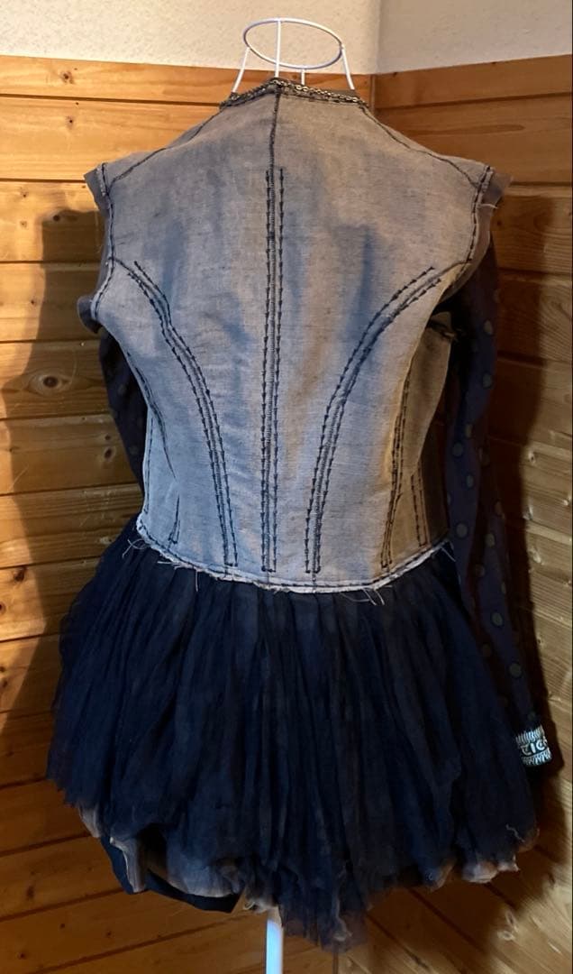 マルクルビアン　ティアードパワーネット　ノースリーブ　ジレ　トップス48