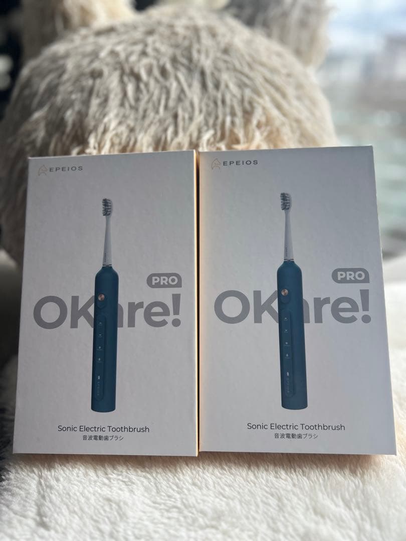 Okare! PRO｜音波電動歯ブラシ 本体 デニムブルー 2個セット