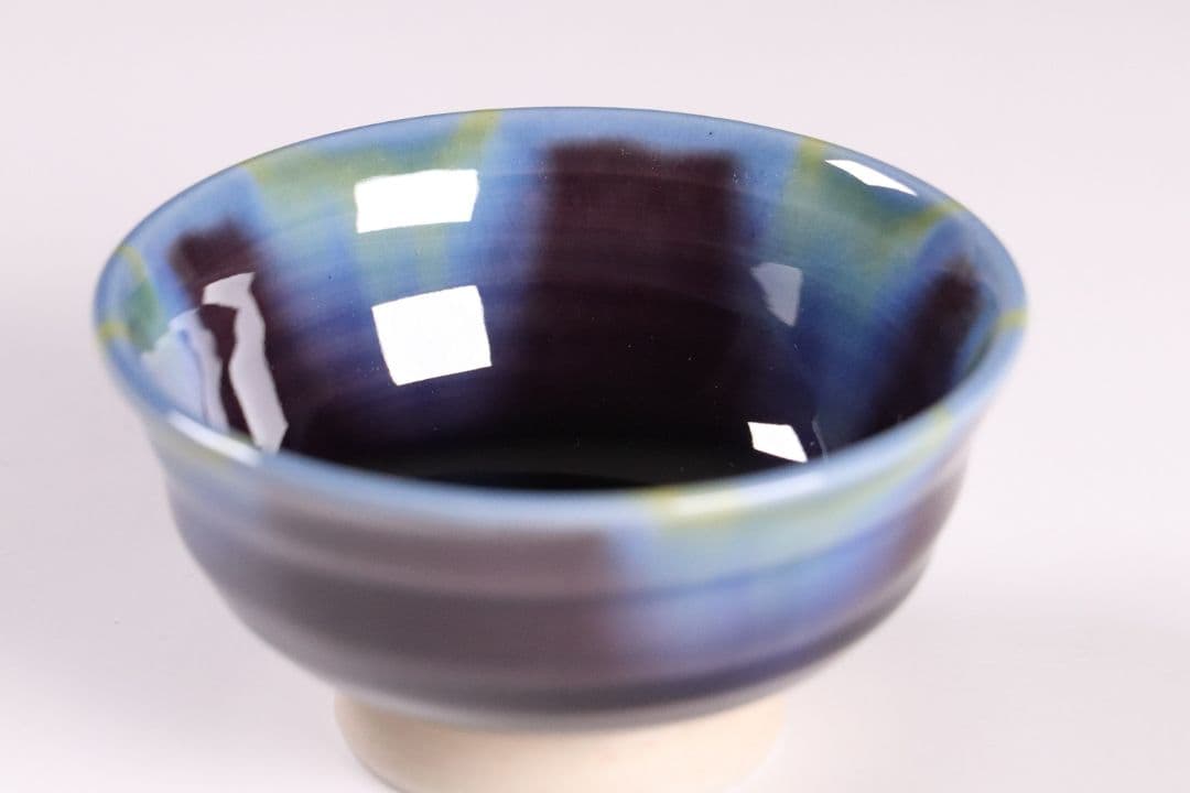 【CL26・27】人間国宝 三代 徳田八十吉 ぐい呑 共箱 九谷焼 盃 酒器